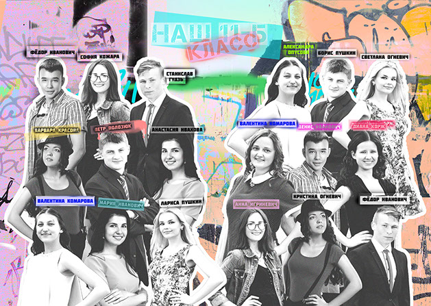 Разворот выпускного альбома Разворот выпускного альбома